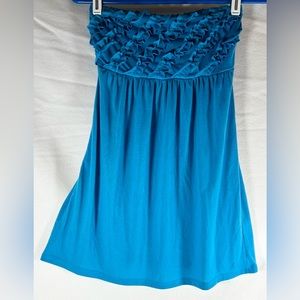 OP blue strapless top